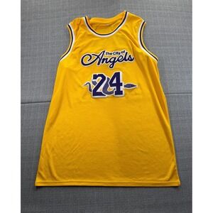 Los Angeles Lakers Jersey Mens 2XL Yellow #24 Kobe Bryant Basketball Crew Neck